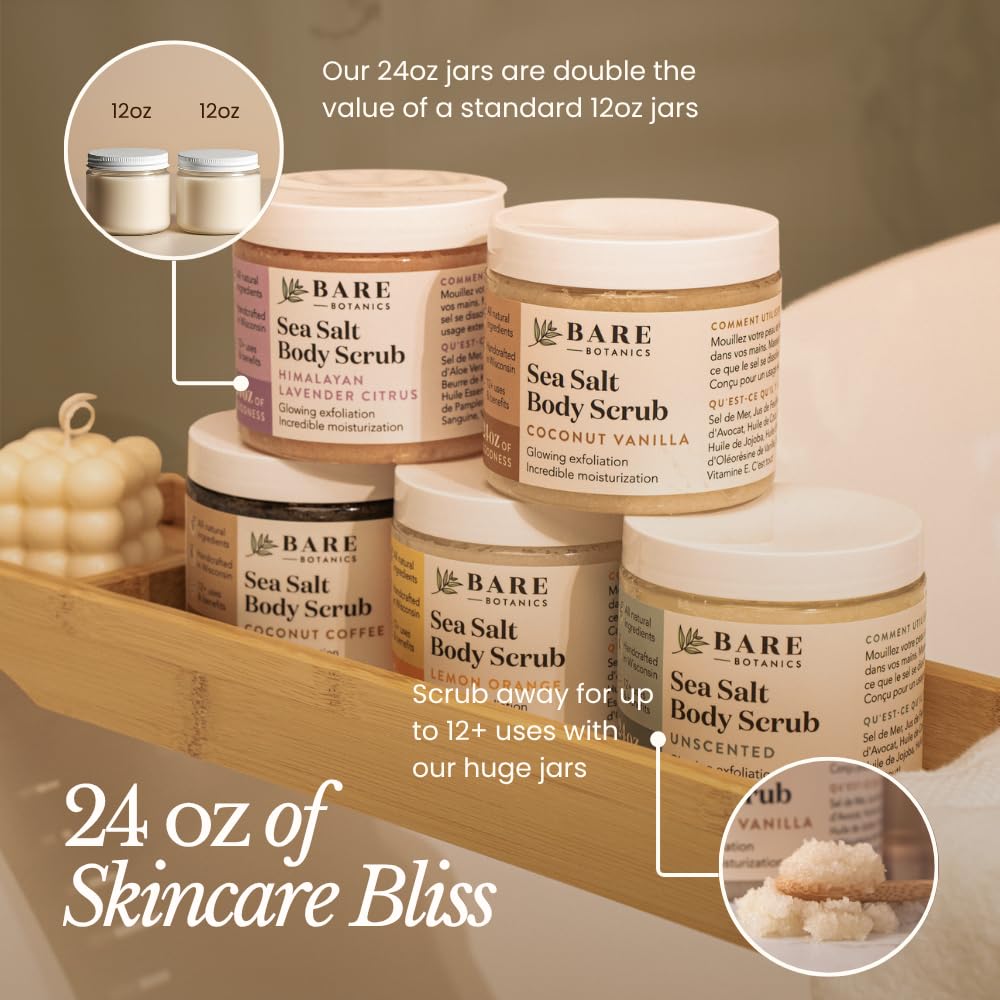 Bare Botanics moisture blend image highlighting jojoba, argan, and shea for hydrated skin.