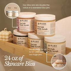 Bare Botanics moisture blend image highlighting jojoba, argan, and shea for hydrated skin.