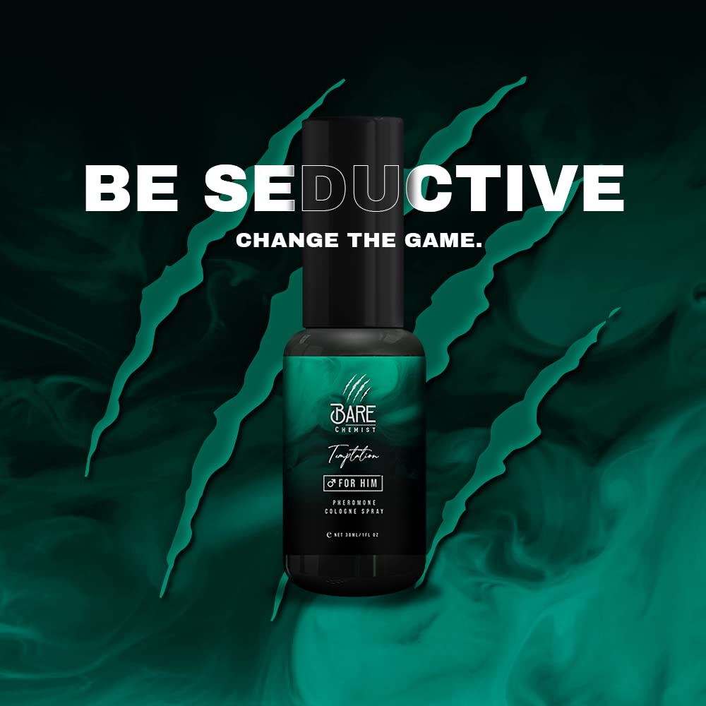 Bare Chemist Temptation packaging box emphasizing alcohol-free formulation