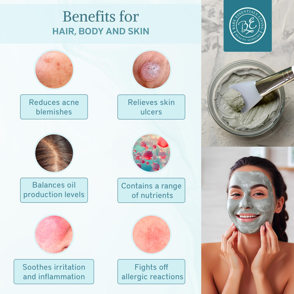 Detox bath prep with Bare Essentials Living Bentonite clay powder.