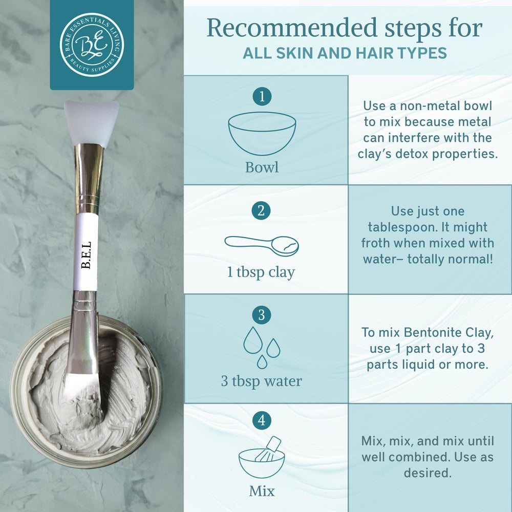 Underarm detox routine using Bare Essentials Living Bentonite clay powder.