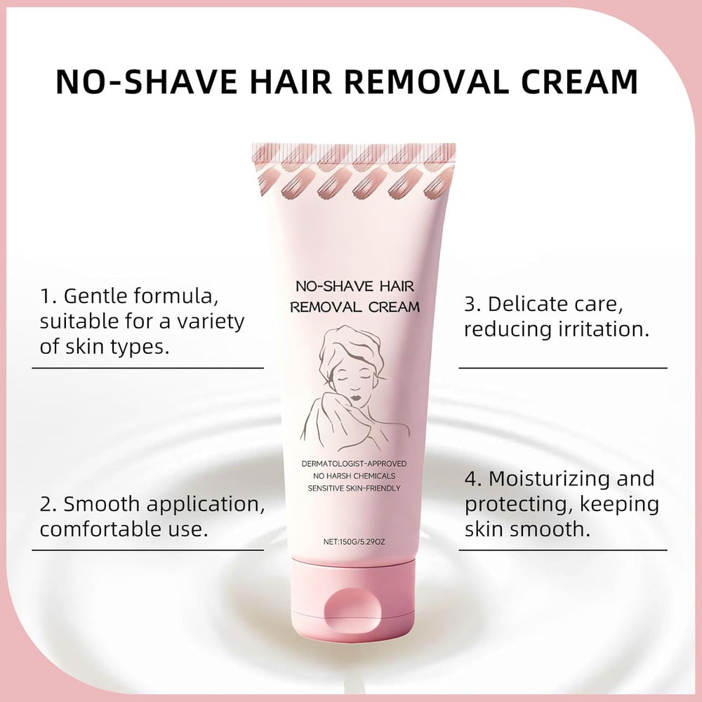 Bare Basics No Shave Cream dispenser action in jar
