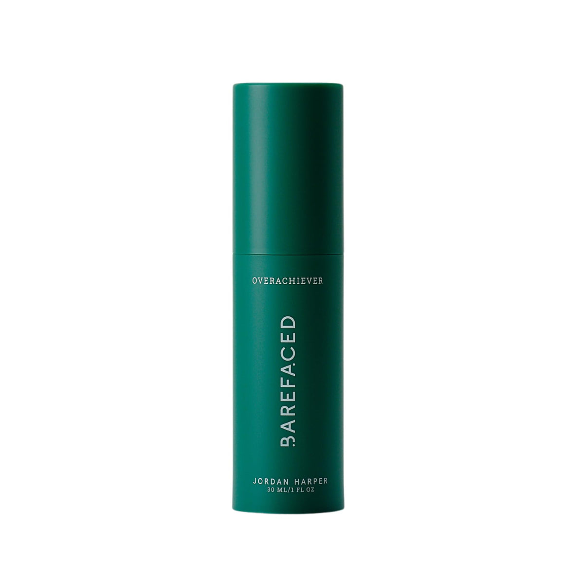 Barefaced Overachiever bottle with pump for easy daily application and mess-free use.