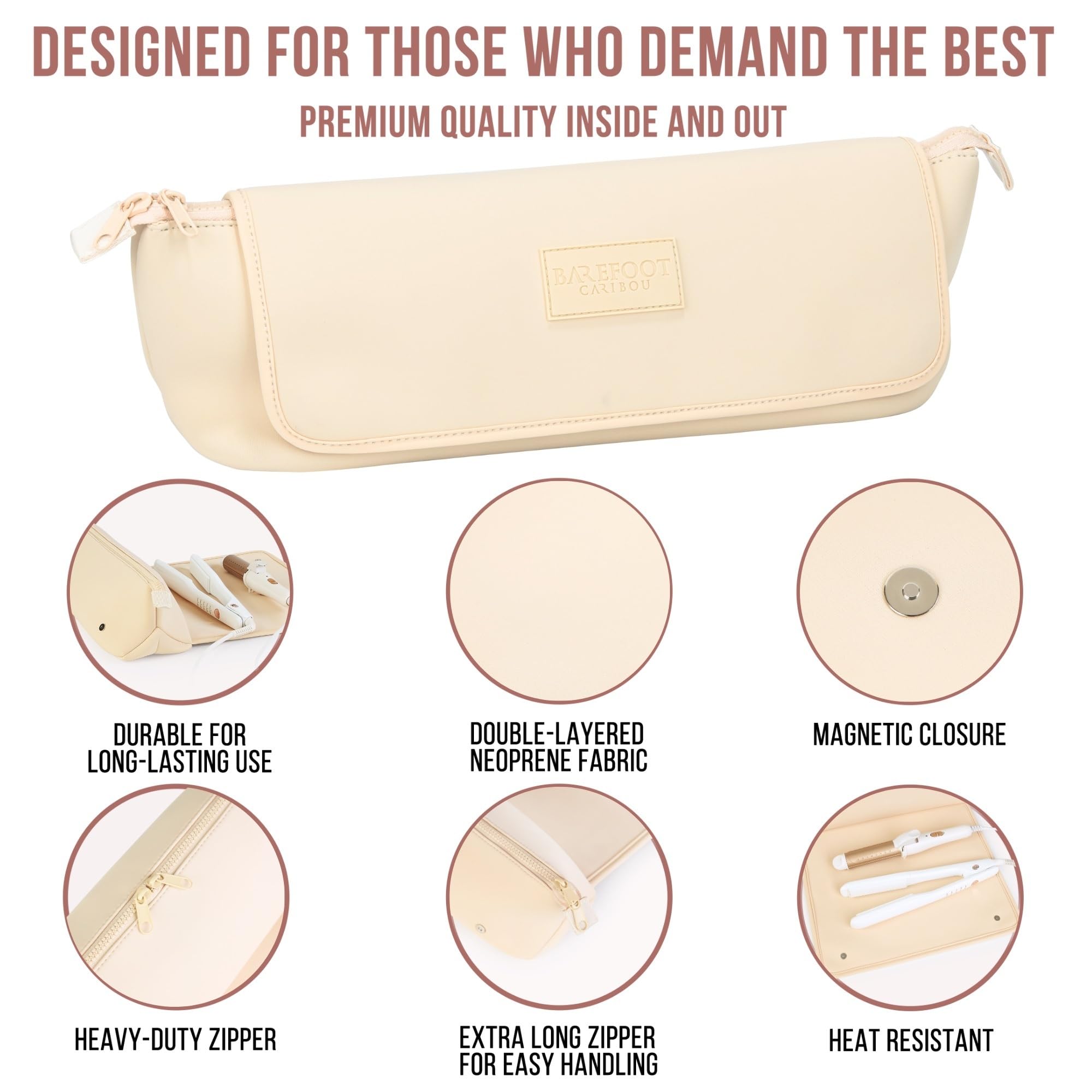 Barefoot Caribou compact travel design saves space for essentials.
