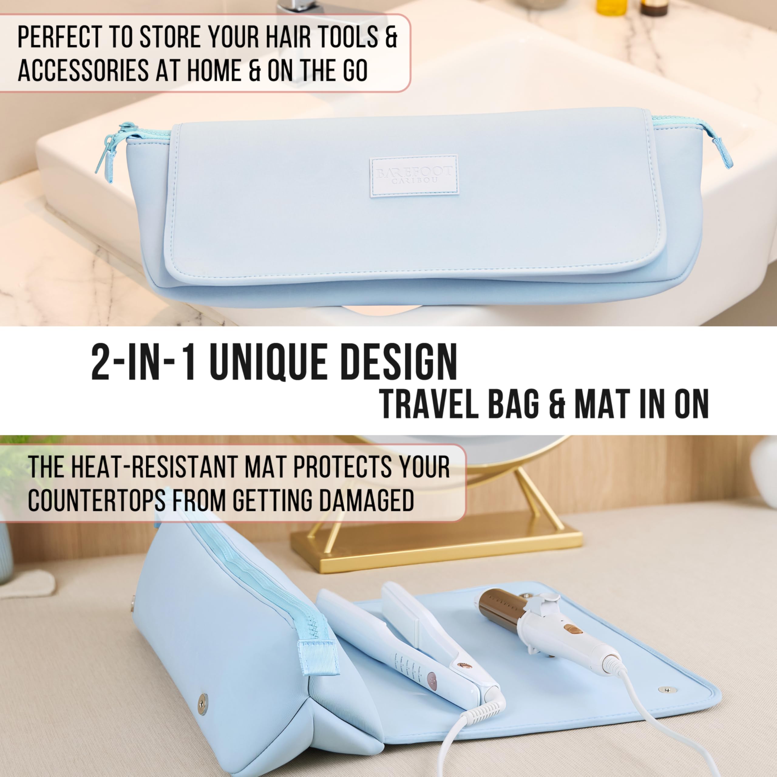 BAREFOOT CARIBOU interior pockets keep clips and cords neatly in place