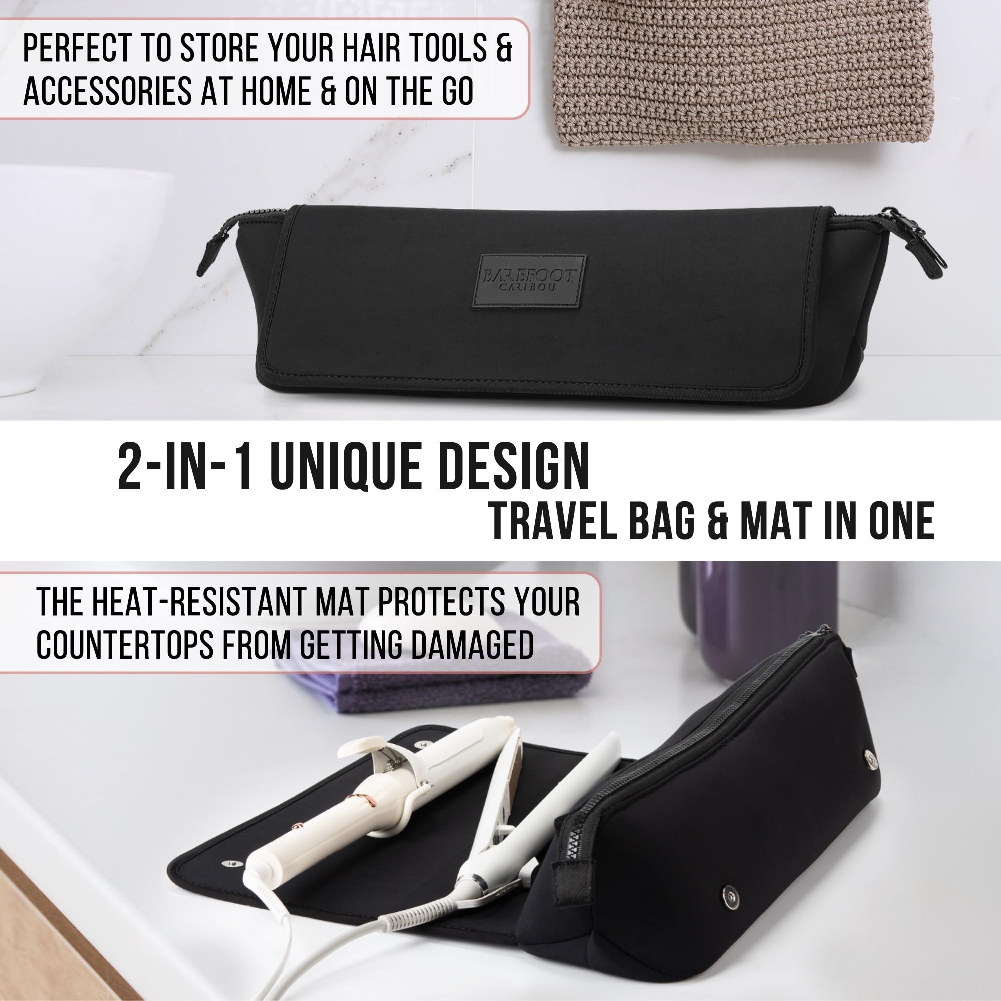 Barefoot Caribou magnetic closure keeps tools secure in transit.