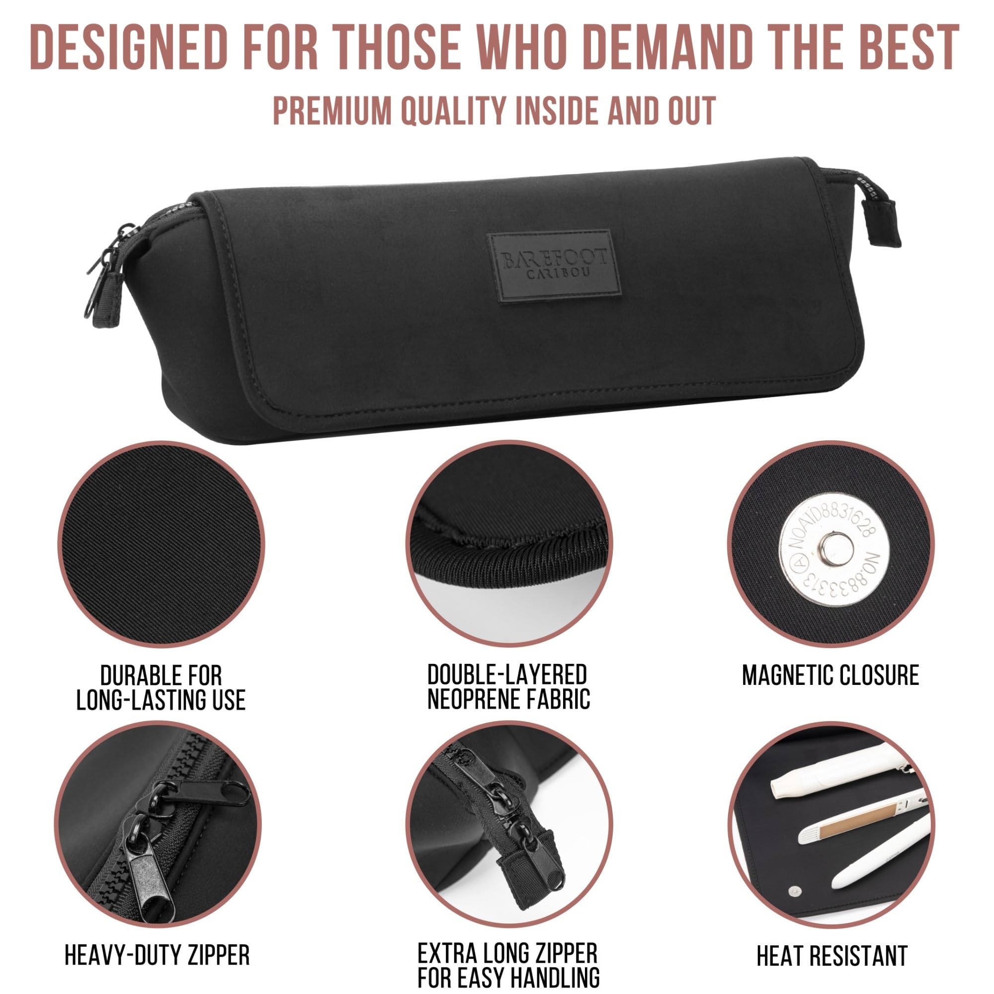 Barefoot Caribou portable organizer ideal for home, travel, and hotels.