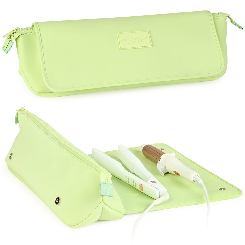 Barefoot Caribou travel bag in closed view showing compact 2-in-1 design and portability