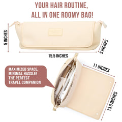 Barefoot Caribou travel bag interior pockets secure organization for tools and clips during travel.
