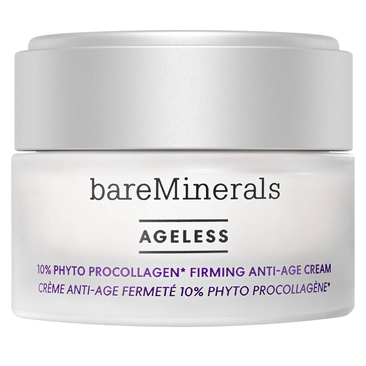 BareMinerals Ageless 10% Phyto ProCollagen cream jar for a daily firming ritual.