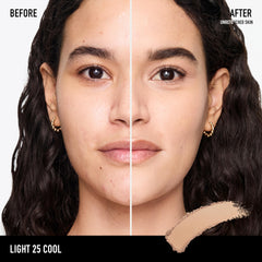 bareminerals barepro-24hr-light-25-cool-swatch demonstrates cool shade match