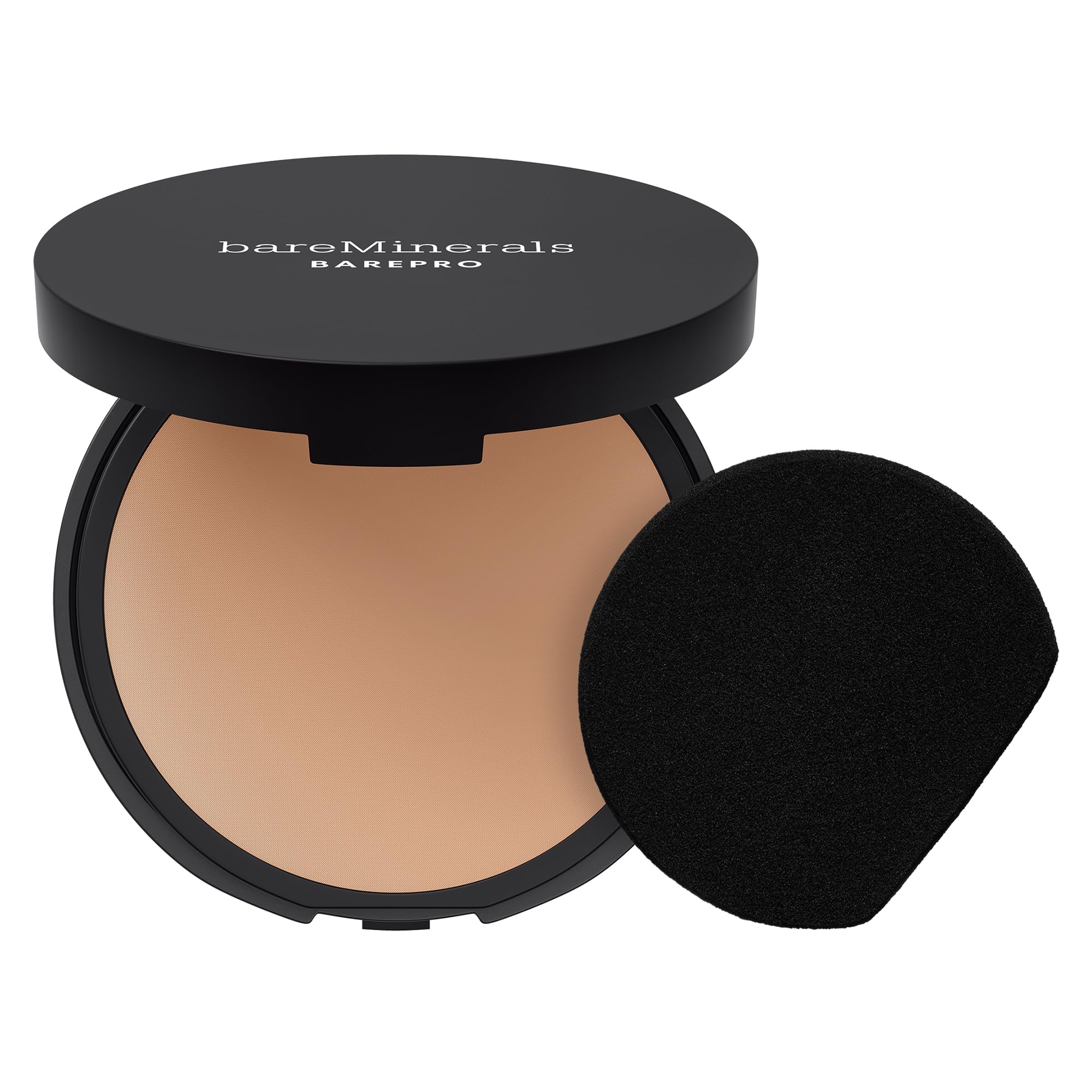 Bareminerals Barepro 24HR powder compact shows a matte finish with oil control.