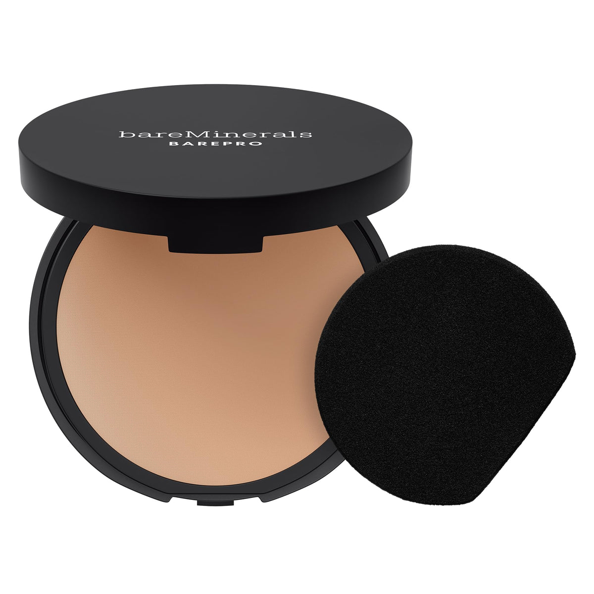 Bareminerals Barepro 24HR powder compact shows a matte finish with oil control.