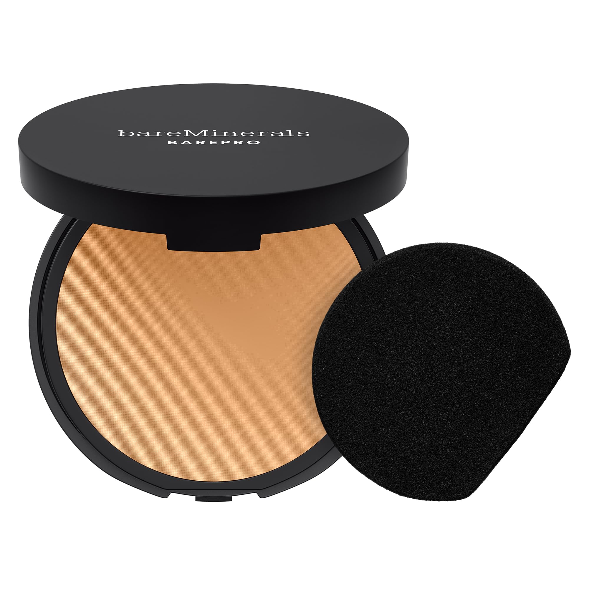 BareMinerals BarePro 24HR skin-perfecting compact opened for long-wear powder finish