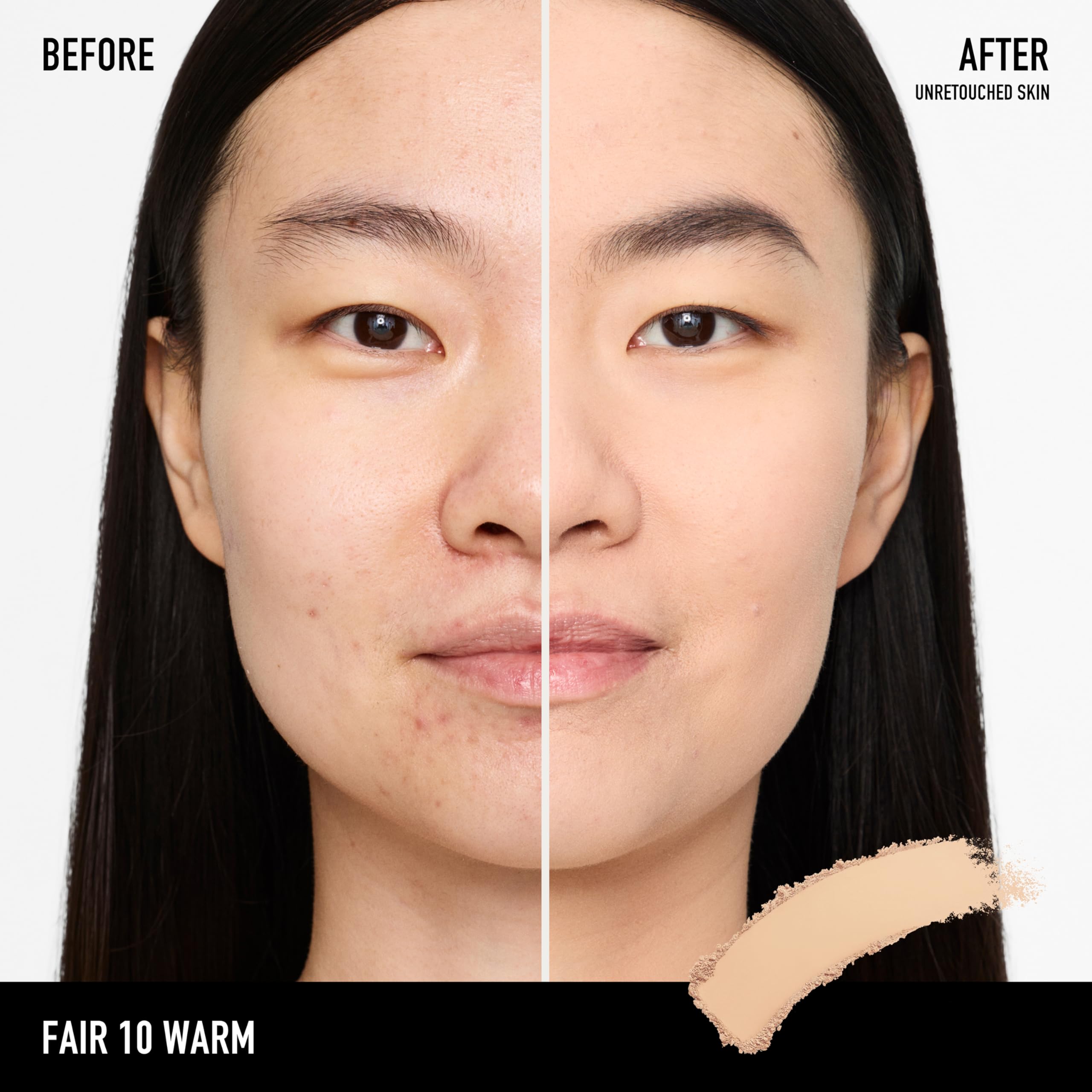 Barepro 24HR texture closeup shows pore-smoothing and natural coverage.