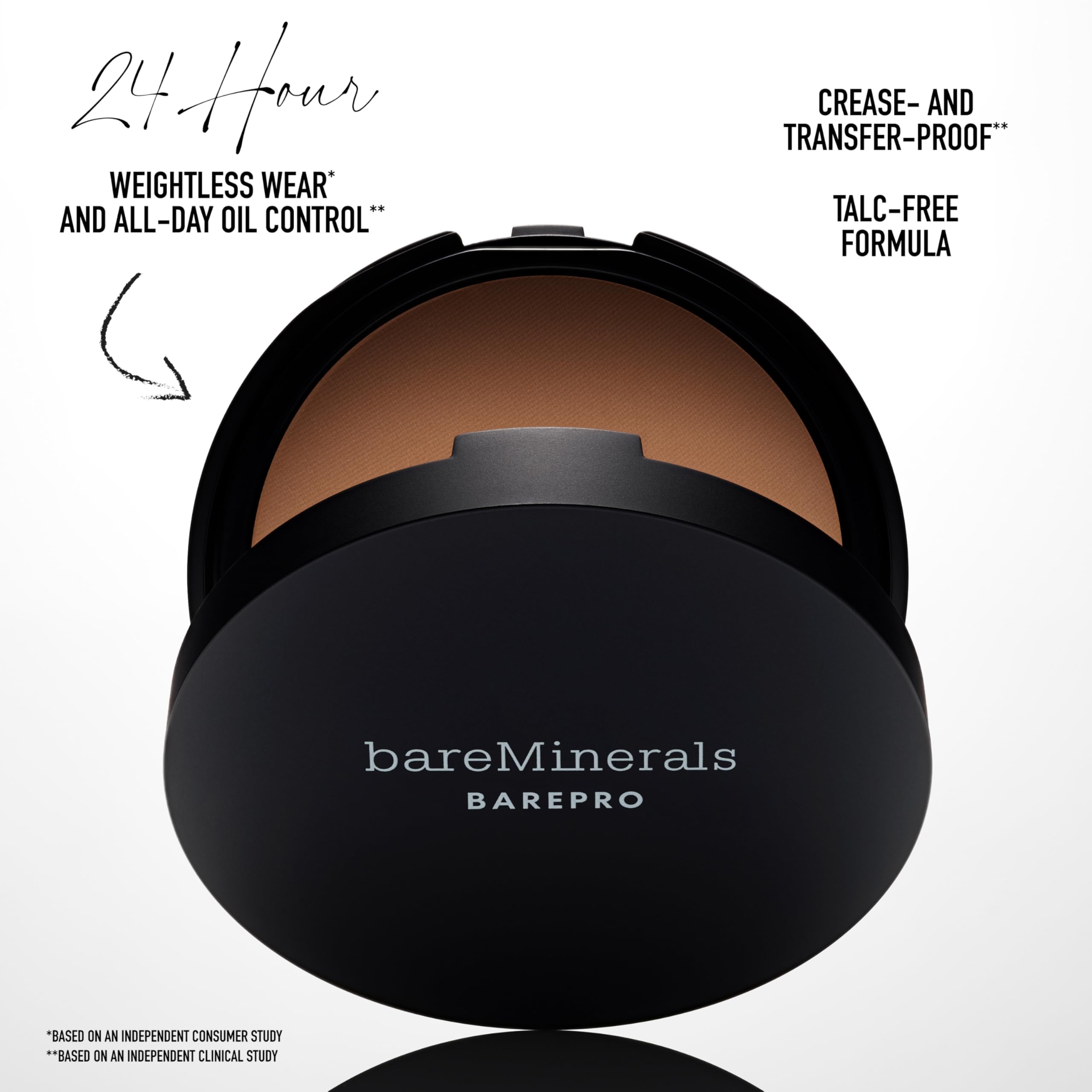 BareMinerals BarePro 24HR transfer-proof formula prevents makeup transfer
