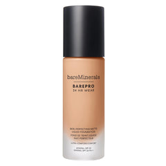 bareminerals Barepro 24HR Wear foundation bottle showing weightless matte finish for all-day wear