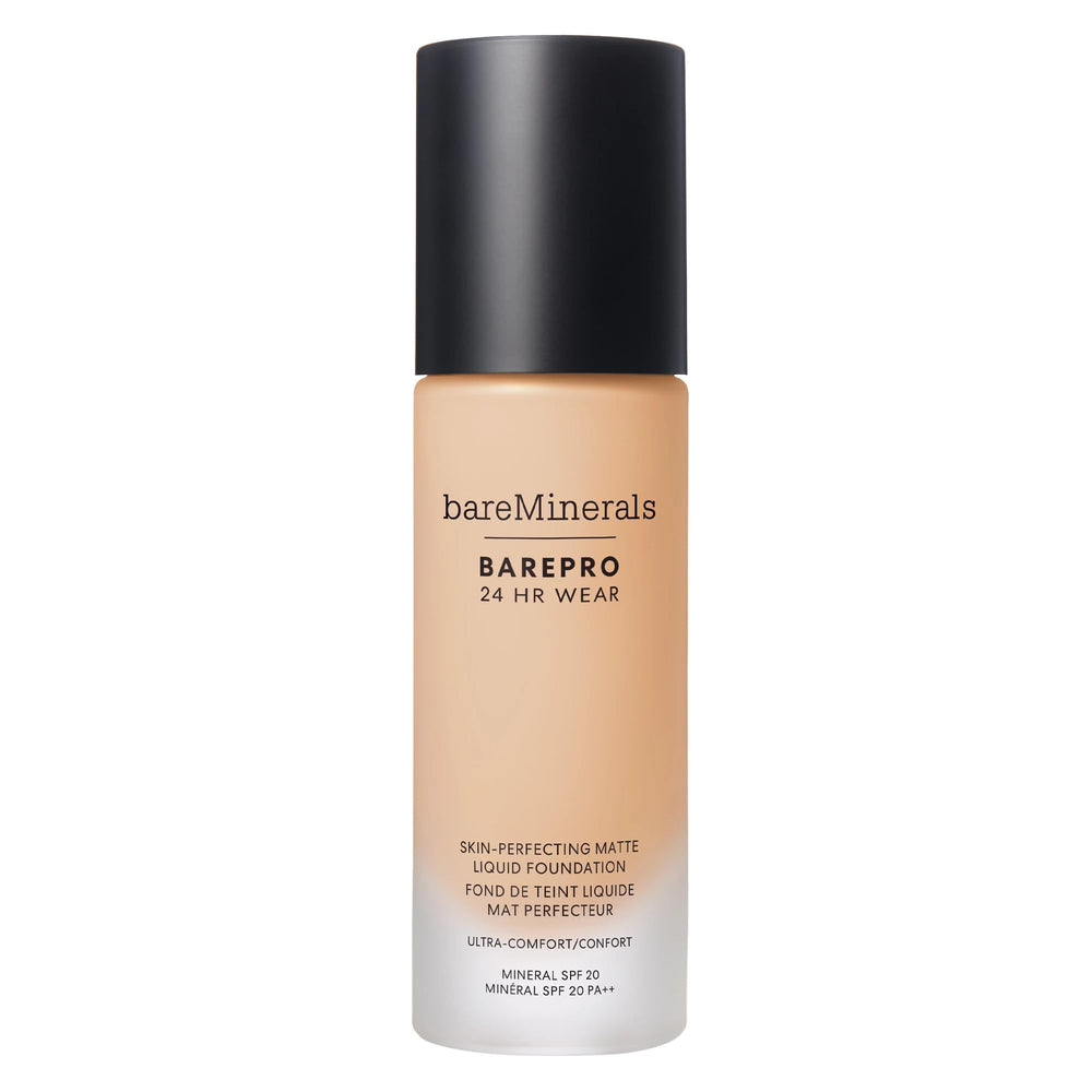 bareminerals Barepro 24HR Wear matte foundation bottle shows oil-free full coverage