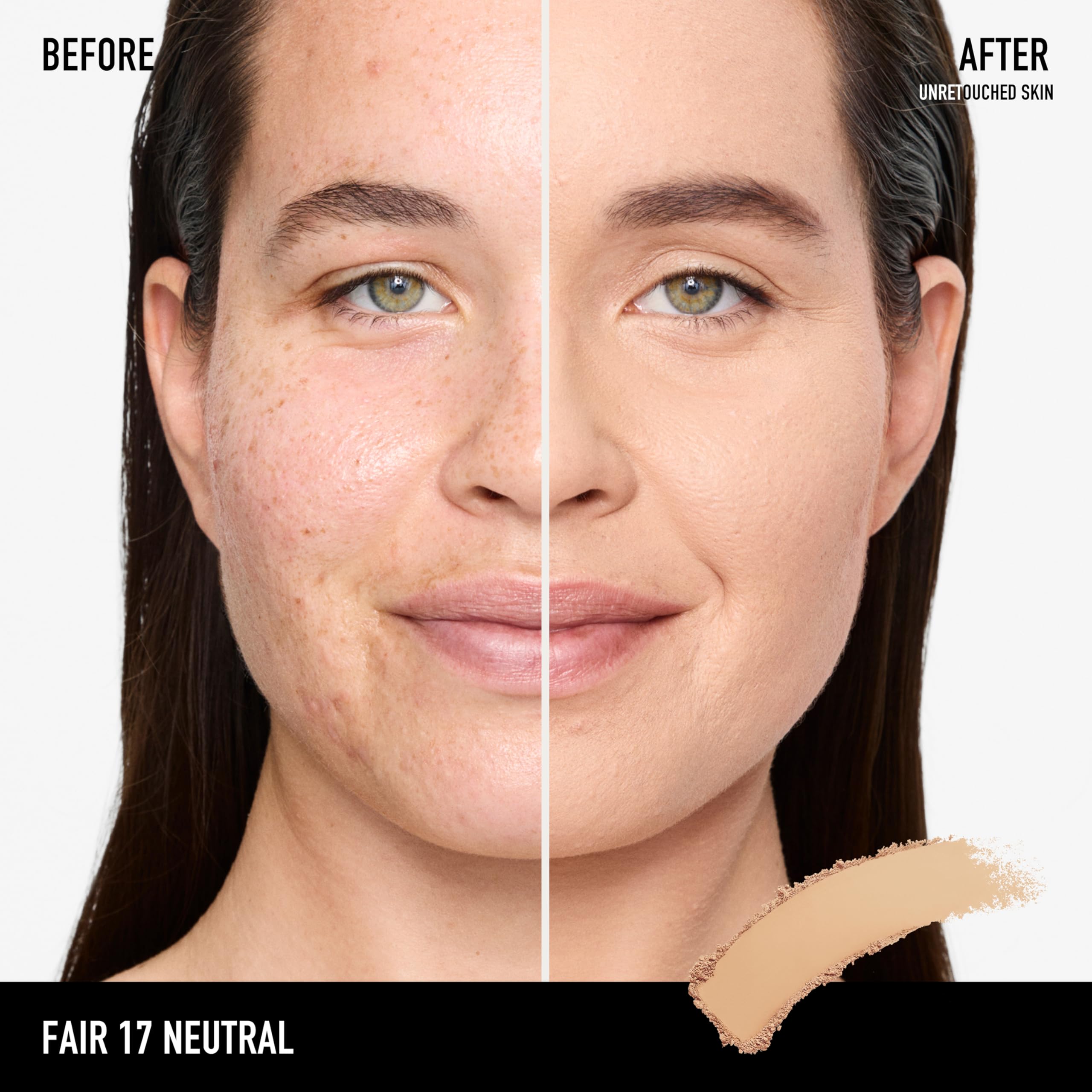 Bareminerals Barepro full coverage swatch showing even skin tone
