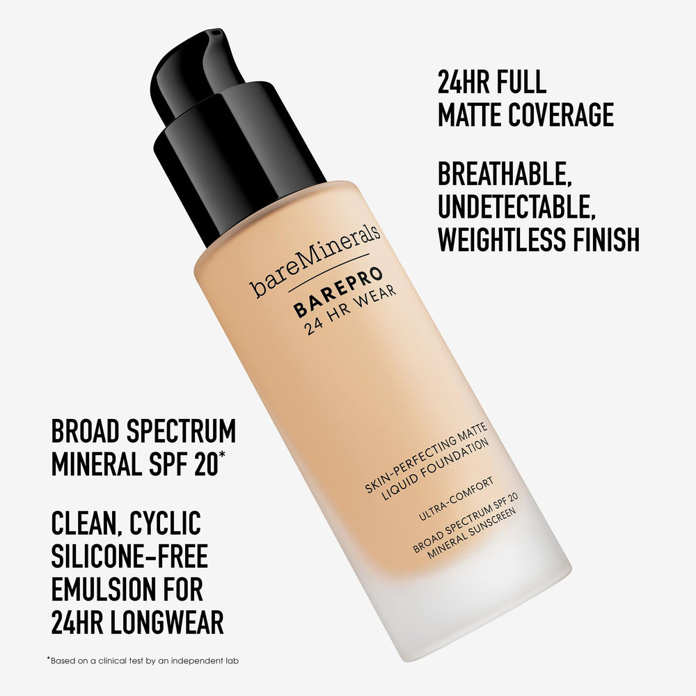 bareminerals Barepro no white cast finish on skin