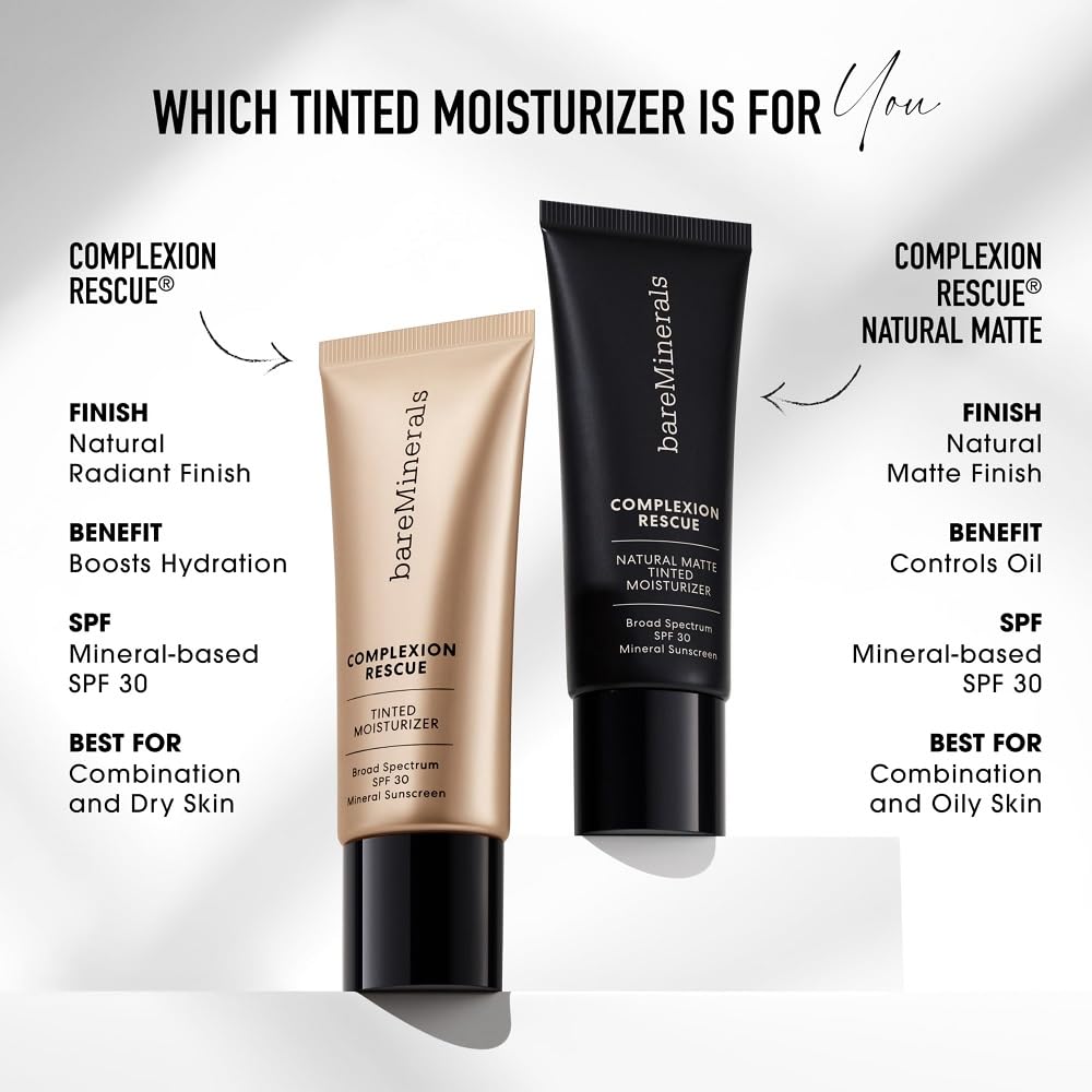 BareMinerals Complexion Rescue Ginger-06 dispensed amount demonstrates buildable coverage.