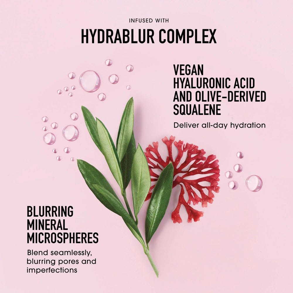 bareMinerals Complexion Rescue Liquid Blonzer Kiss of Rose texture closeup reveals silky, hydrating formula for radiant skin.