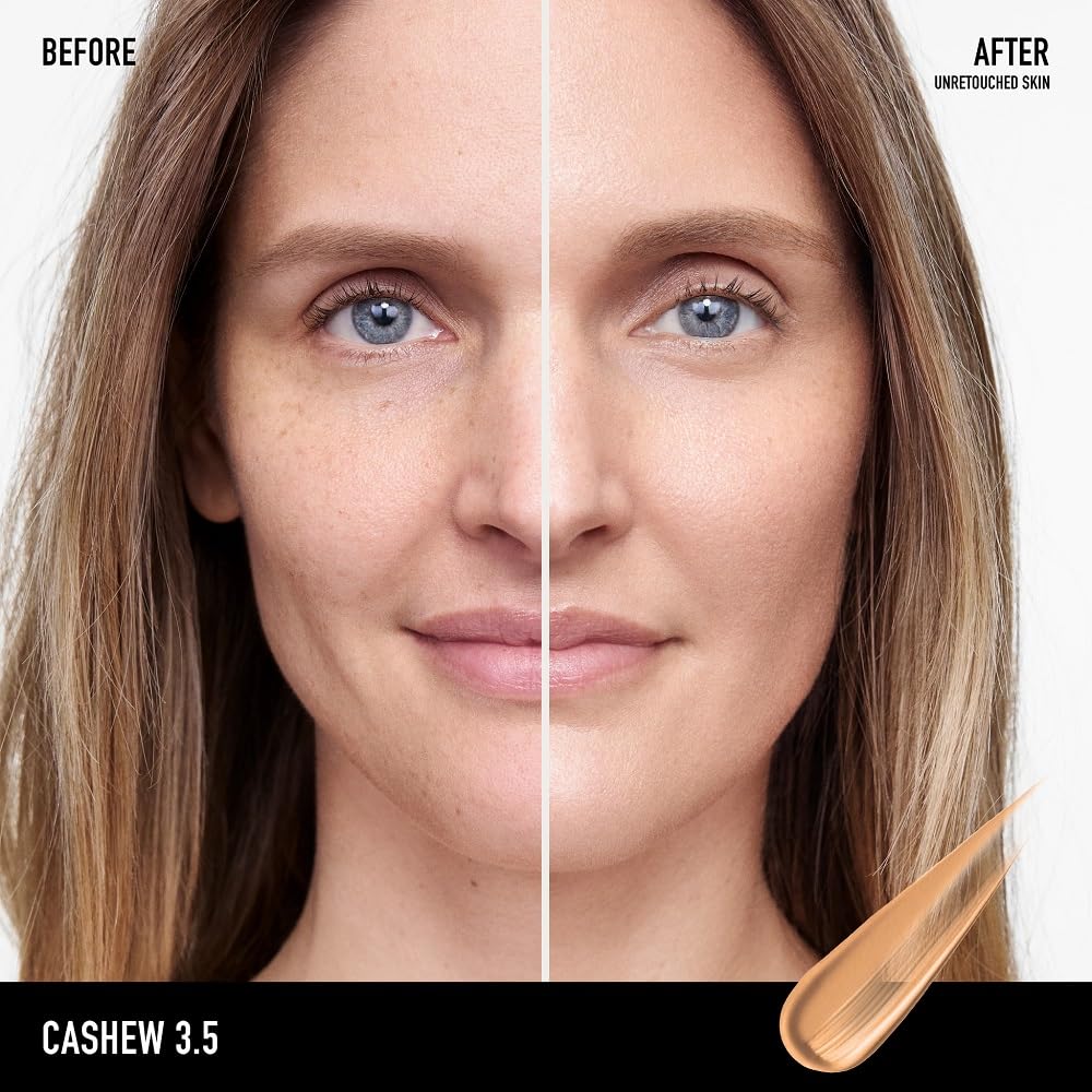 bareminerals complexion rescue swirl-on texture demonstrates light coverage and natural glow