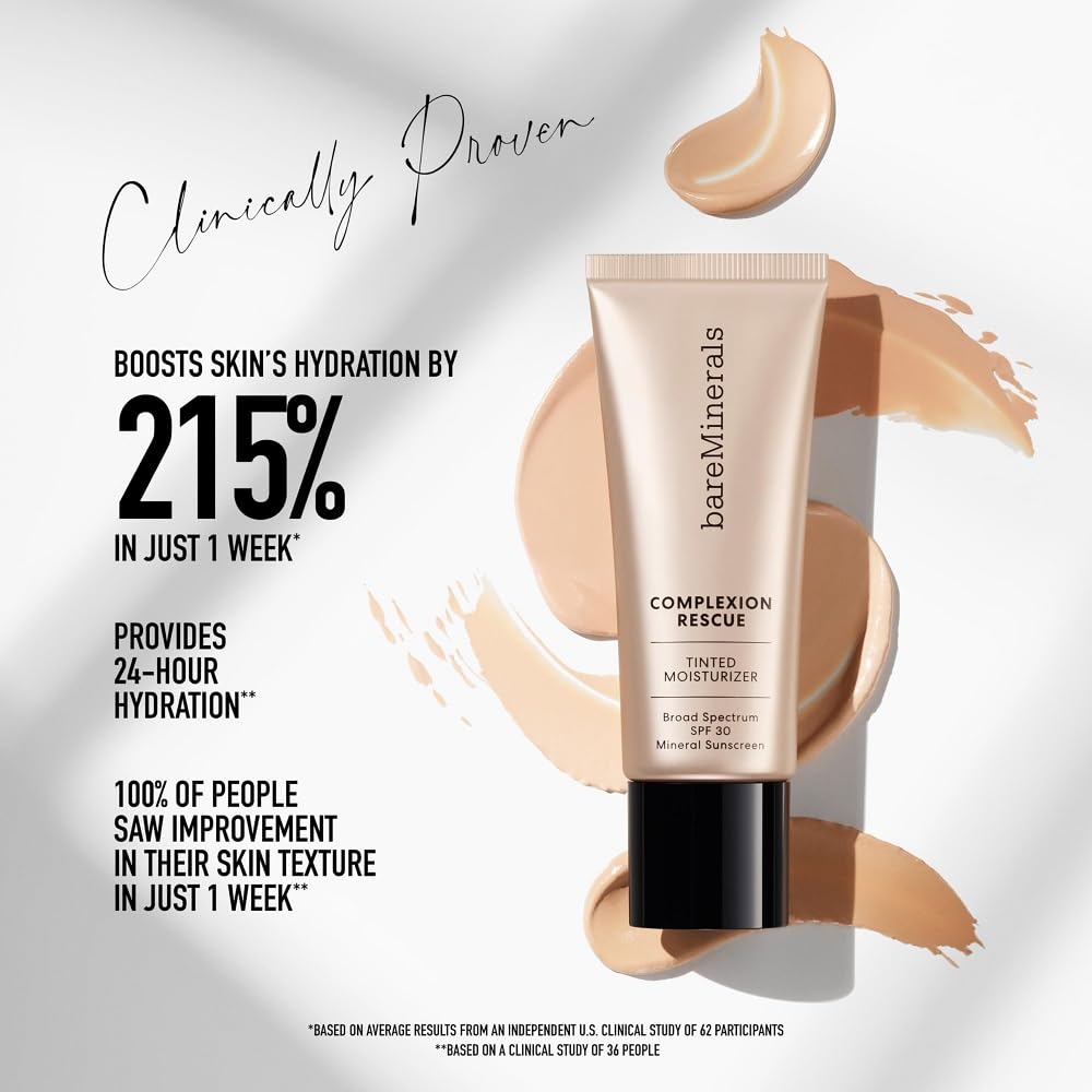 BareMinerals Complexion Rescue Terra 8.5 swatches on skin for shade match