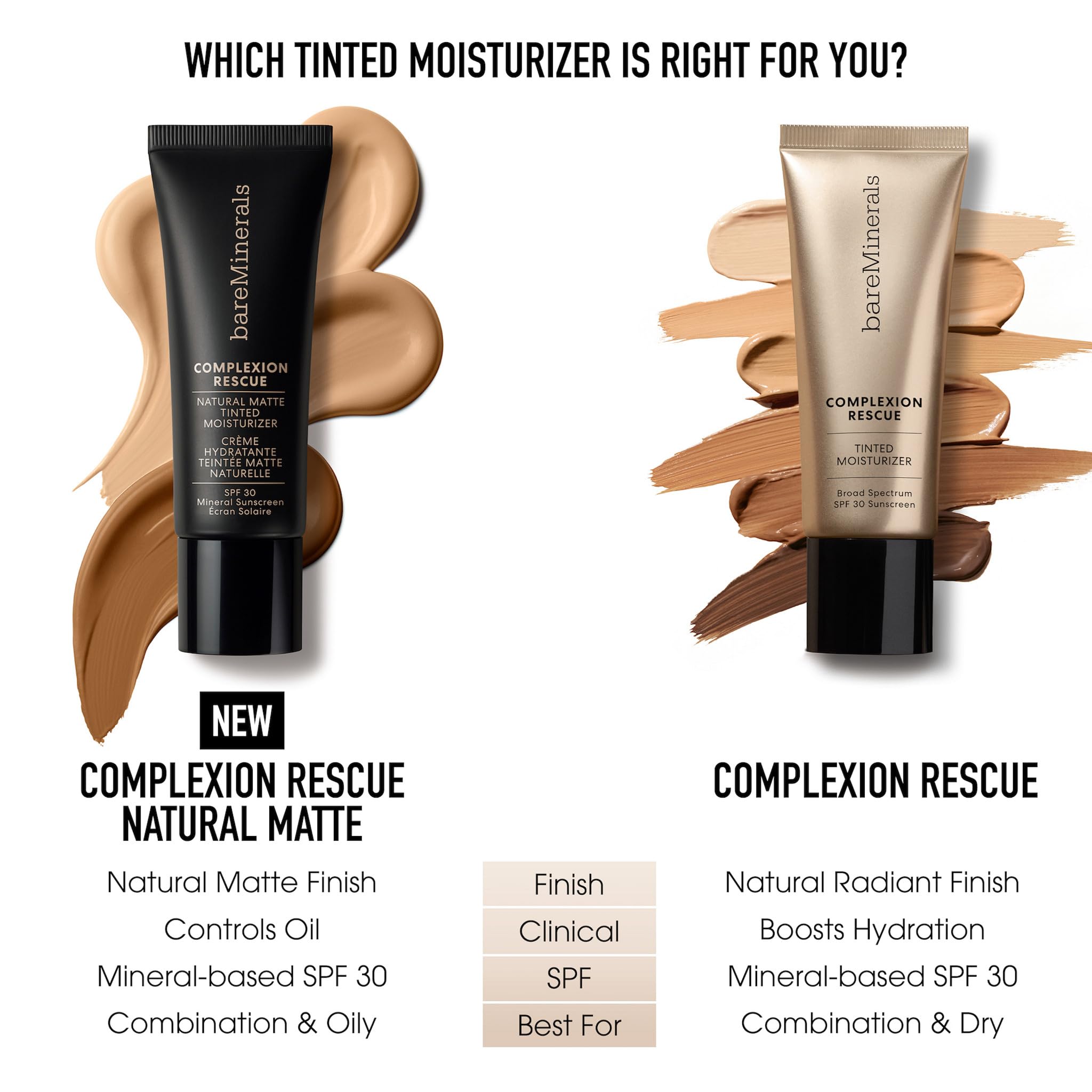 bareMinerals Complexion Rescue Vanilla 02 dermatologist-tested non-comedogenic formula
