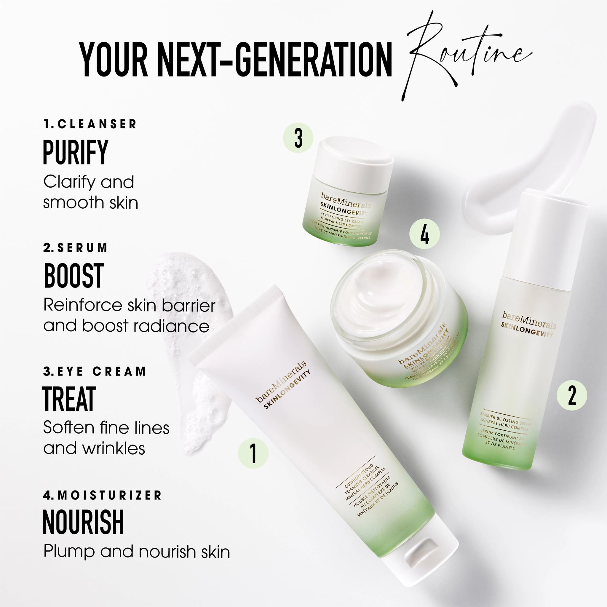bareMinerals Dermatologist-tested seal visible on product image.
