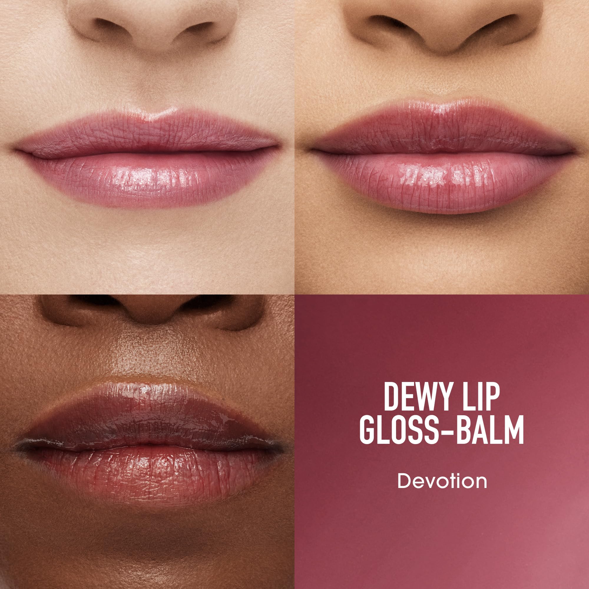 bareMinerals Devotion 8-hour shine close-up conveys long-lasting glossy lips.