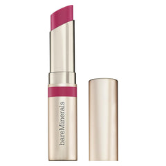 bareMinerals Devotion gloss-balm application close-up showing cushiony shine and comfortable lips.