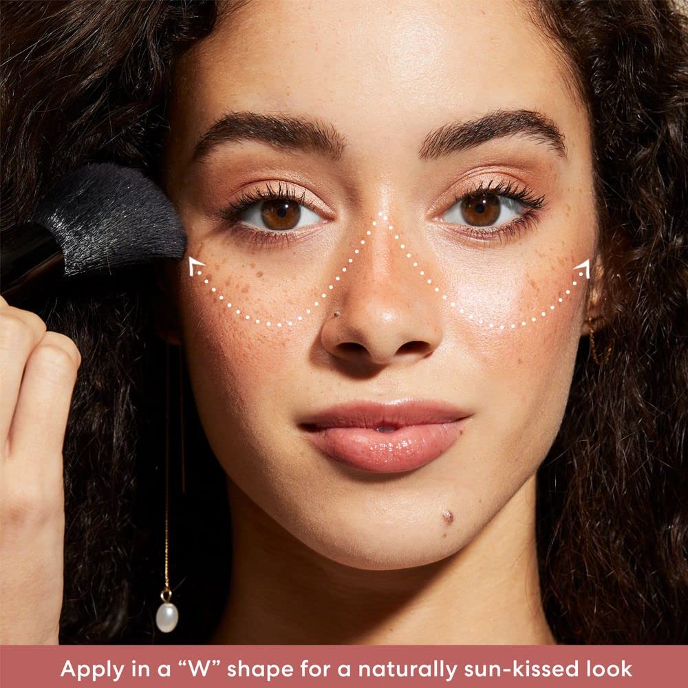 bareMinerals Gen Nude Blonzer buildable-color-two-shades demonstrates custom rosy-bronze tone.