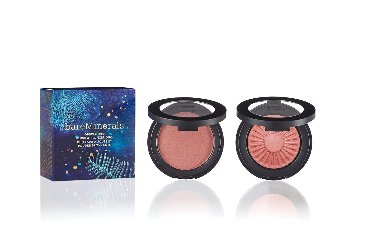 bareMinerals Gen Nude Blonzer glow compact shows buildable rosy-bronze glow for all skin tones.
