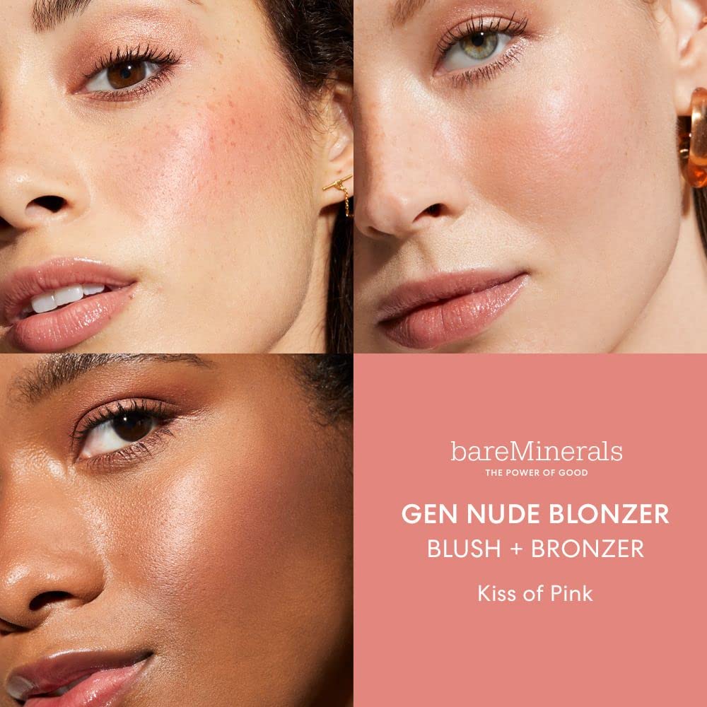 bareMinerals Gen Nude Blonzer silk texture blend highlights seamless application and smooth finish.