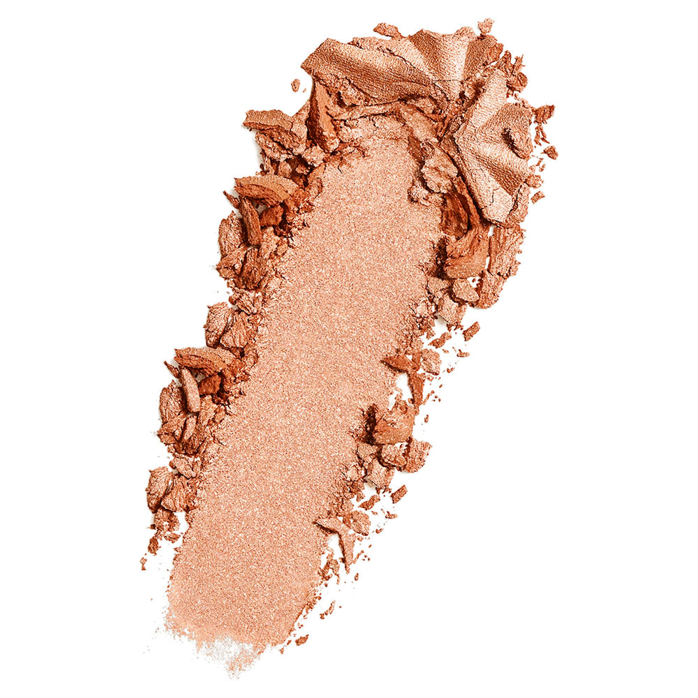 bareMinerals Gen Nude Highlighting Blush Peach Glow swatch, blending for a soft lit-from-within glow