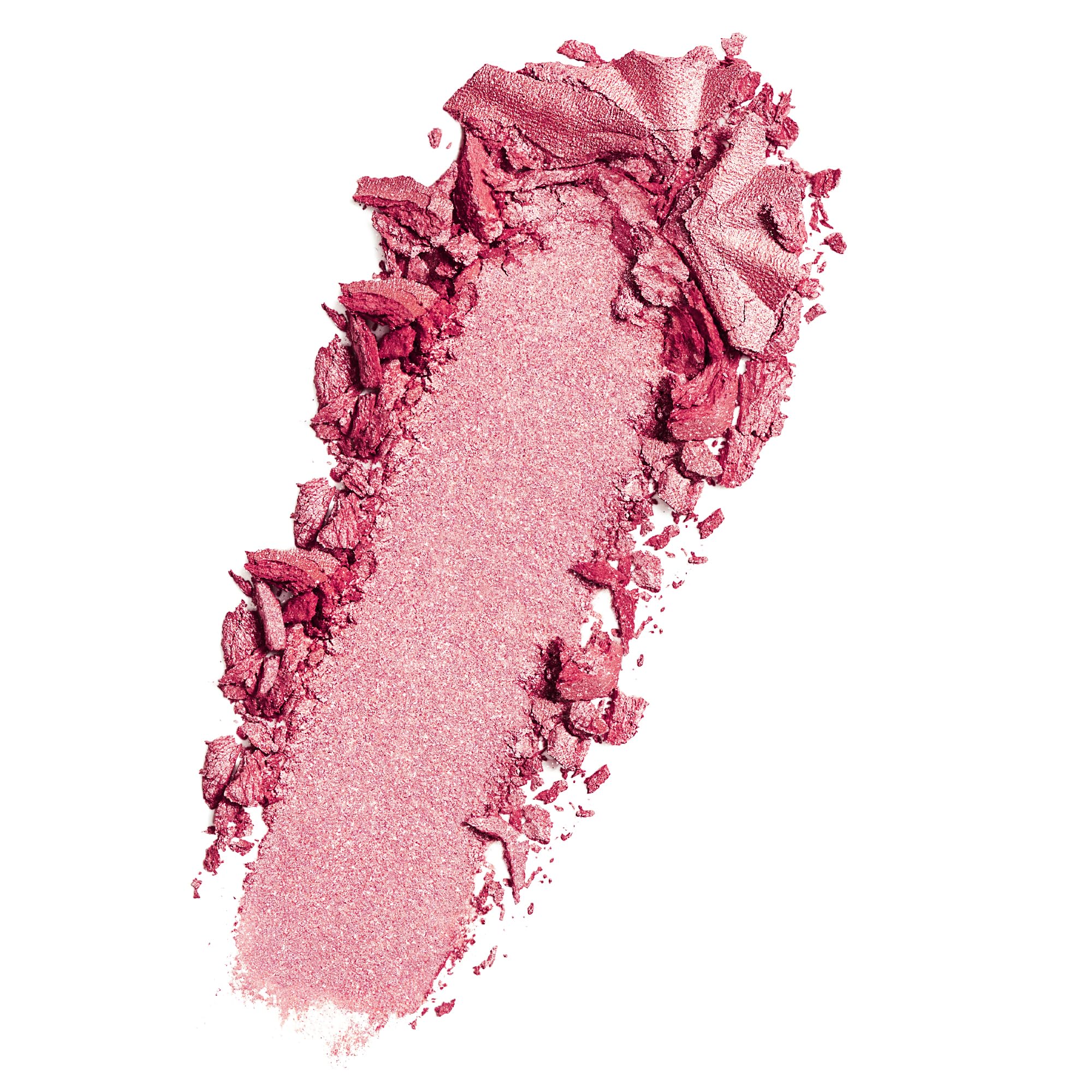 bareMinerals Gen Nude Highlighting Blush Pink Glow swatches reveal soft pearlescent glow.