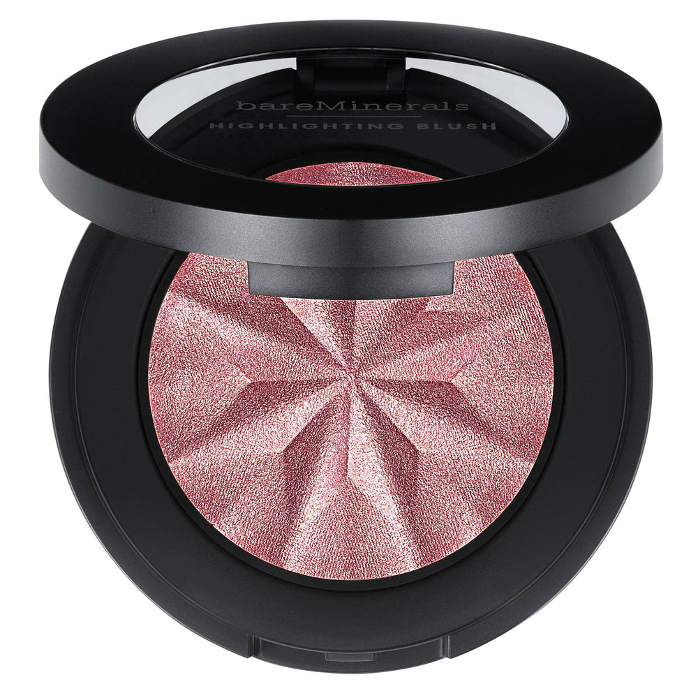 bareMinerals Gen Nude Highlighting Blush Mauve Glow compact close-up showing soft rosy glow