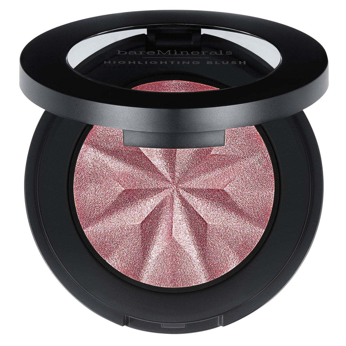 bareMinerals Gen Nude Highlighting Blush Mauve Glow compact close-up showing soft rosy glow