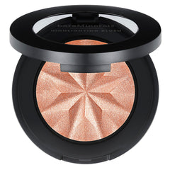 bareMinerals Gen Nude Highlighting Blush Peach Glow compact, luminous rosy glow in a portable compact