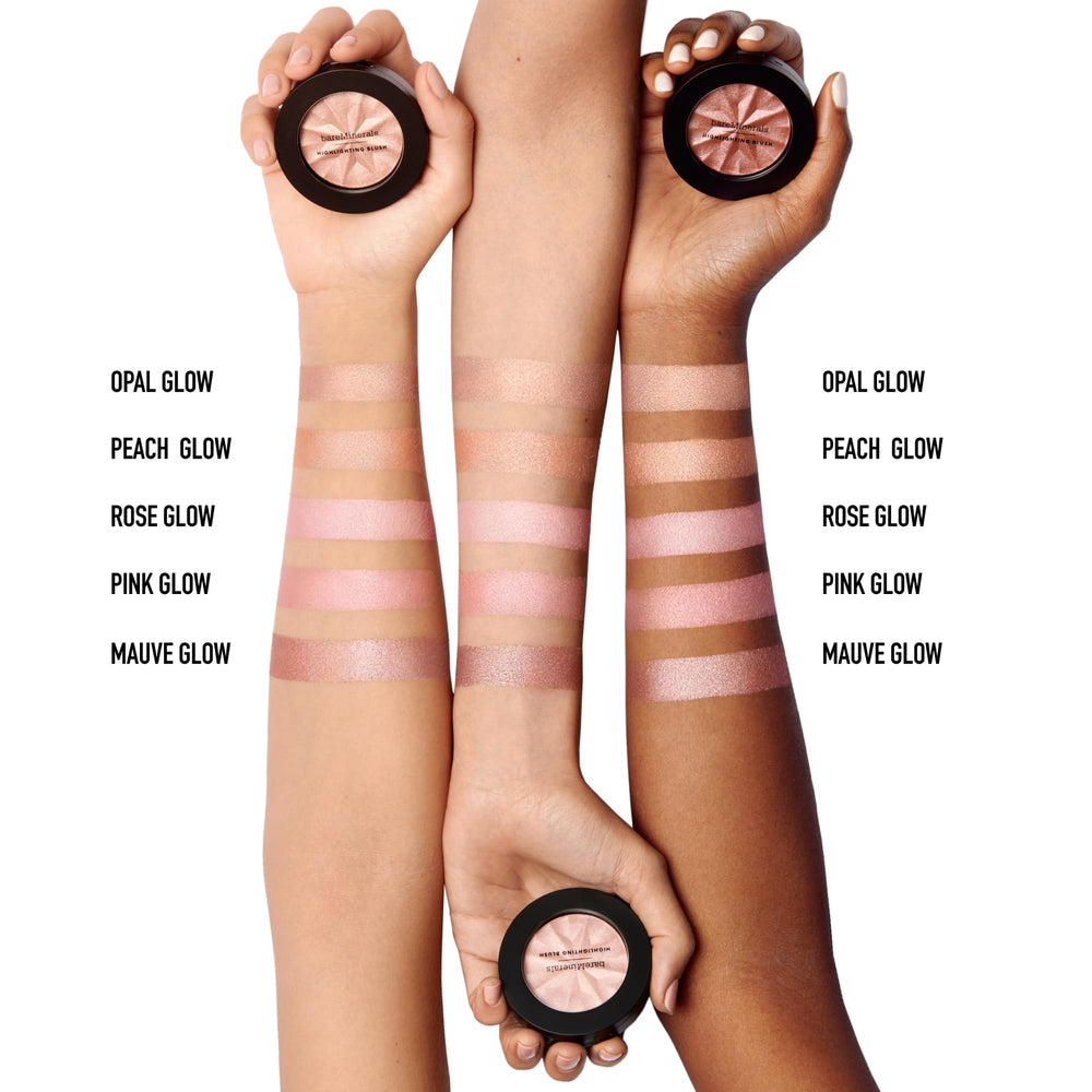 bareMinerals Gen Nude Rose Glow blurring microspheres shown to soften pores