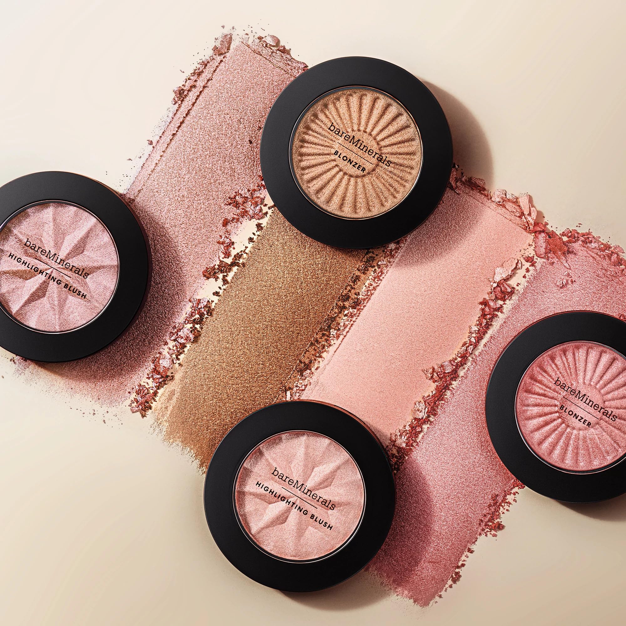 bareMinerals Gen Nude Rose Glow compact closeup for travel-easy glow