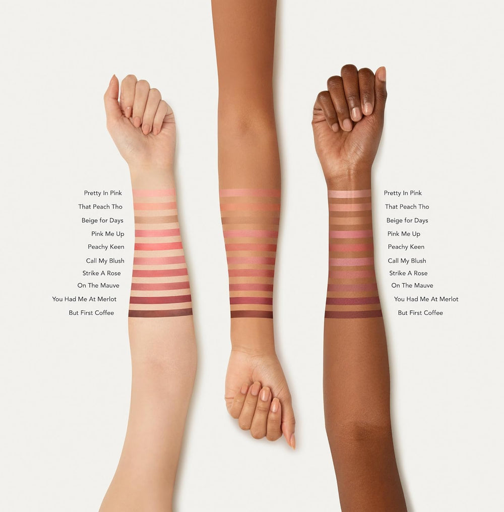 bareMinerals Gen Nude Powder Blush Strike A Rose light-reflecting-pearls brighten and blur pores subtly