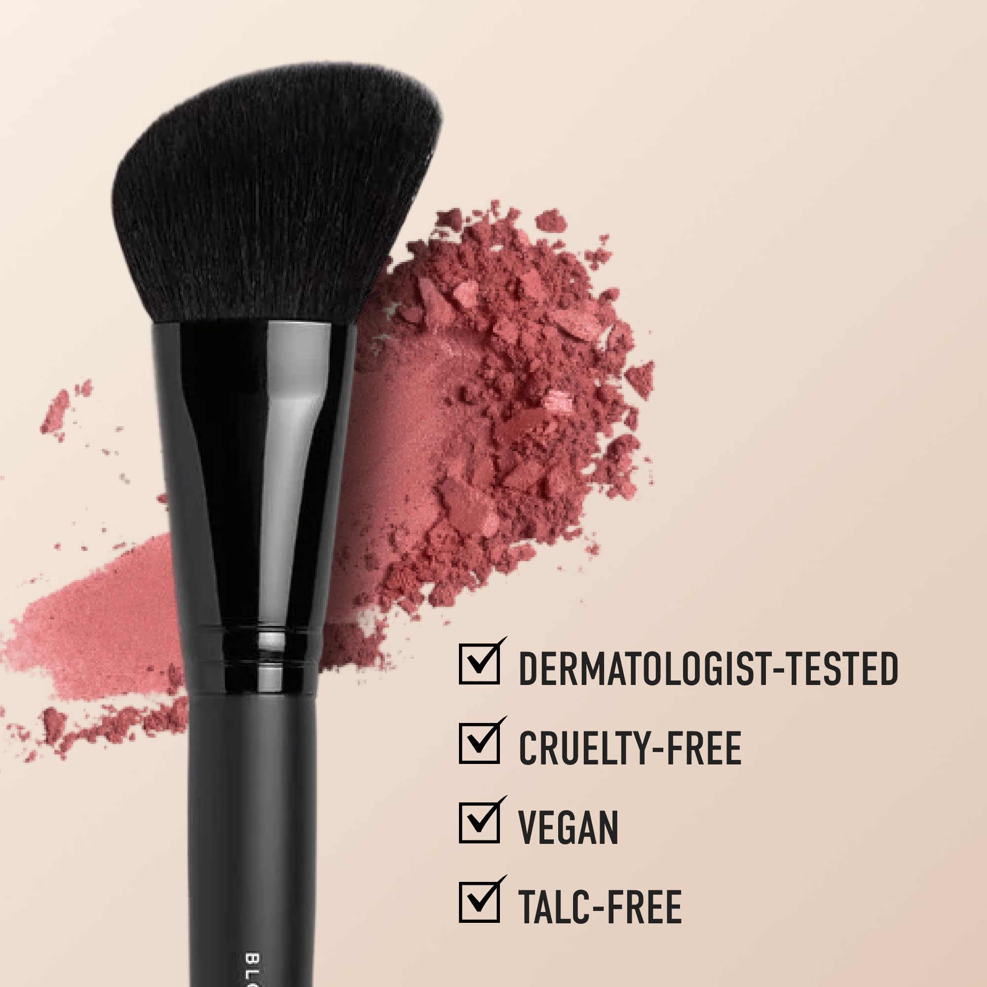 BareMinerals Loose Mineral Blush Vintage Peach on skin showcases a naturally radiant glow for everyday wear.
