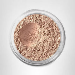 bareMinerals Bisque before-after shows natural-looking redness concealment
