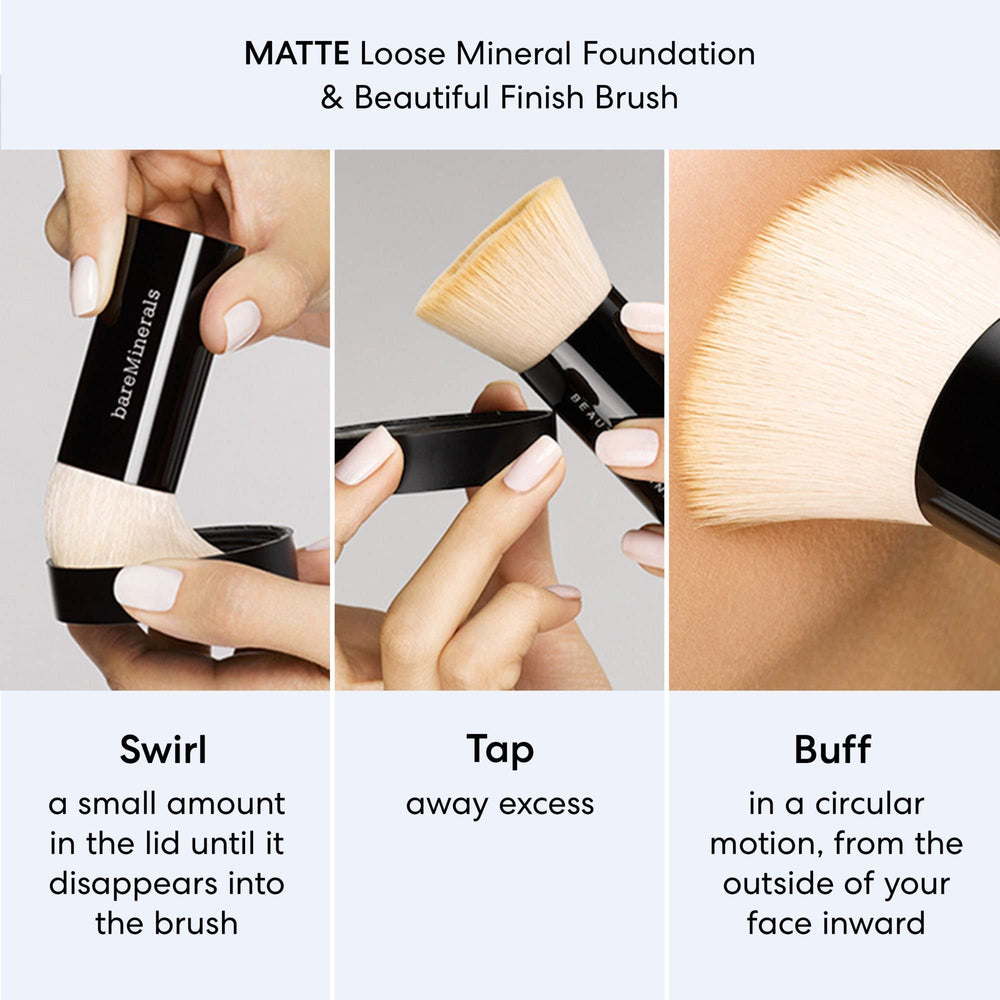 BareMinerals Matte Foundation in daywear scenario for oil-control and longevity.