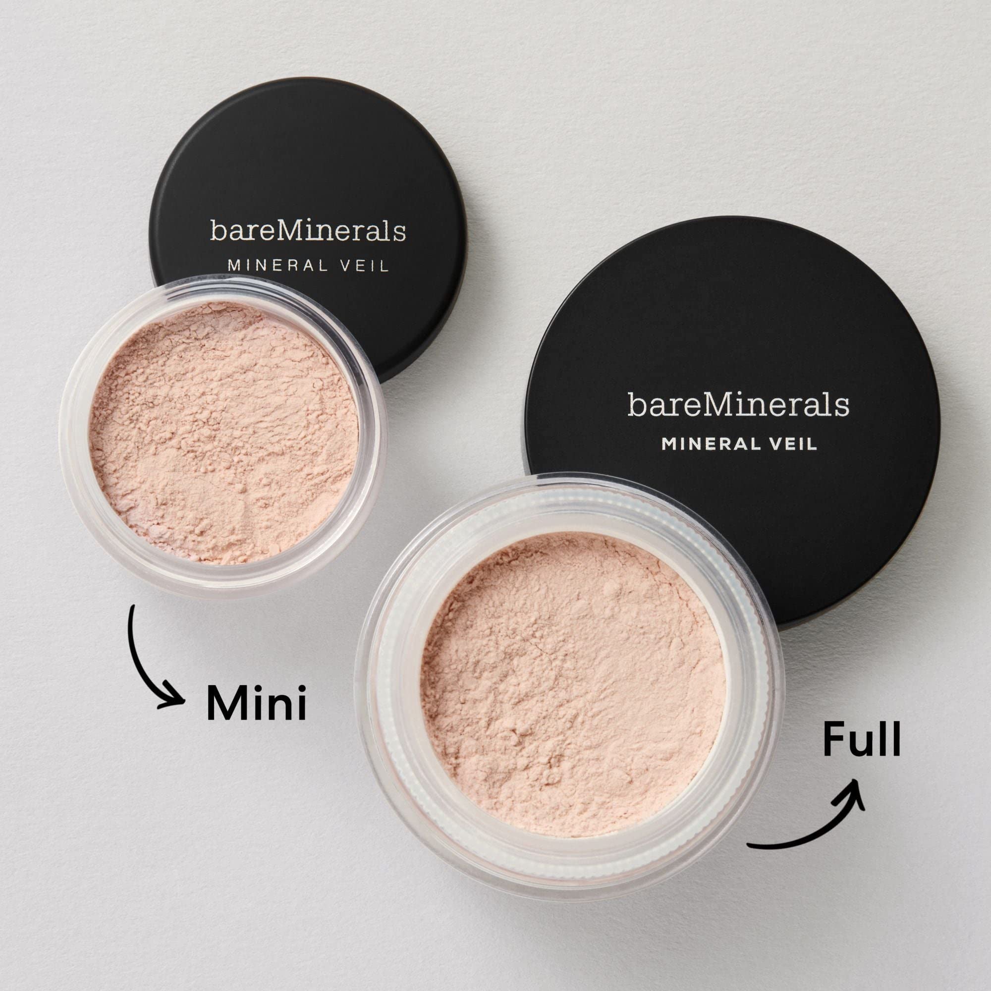 bareMinerals Mineral Veil compact open for all-day wear and oil control.