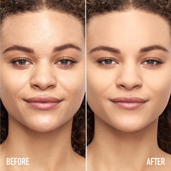 bareMinerals Mineral Veil texture-closeup highlights soft, airbrushed blur over pores.