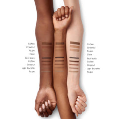 bareMinerals Mineralist detailing micro-fill brow pencil close-up with argan oil panthenol nourishing brows