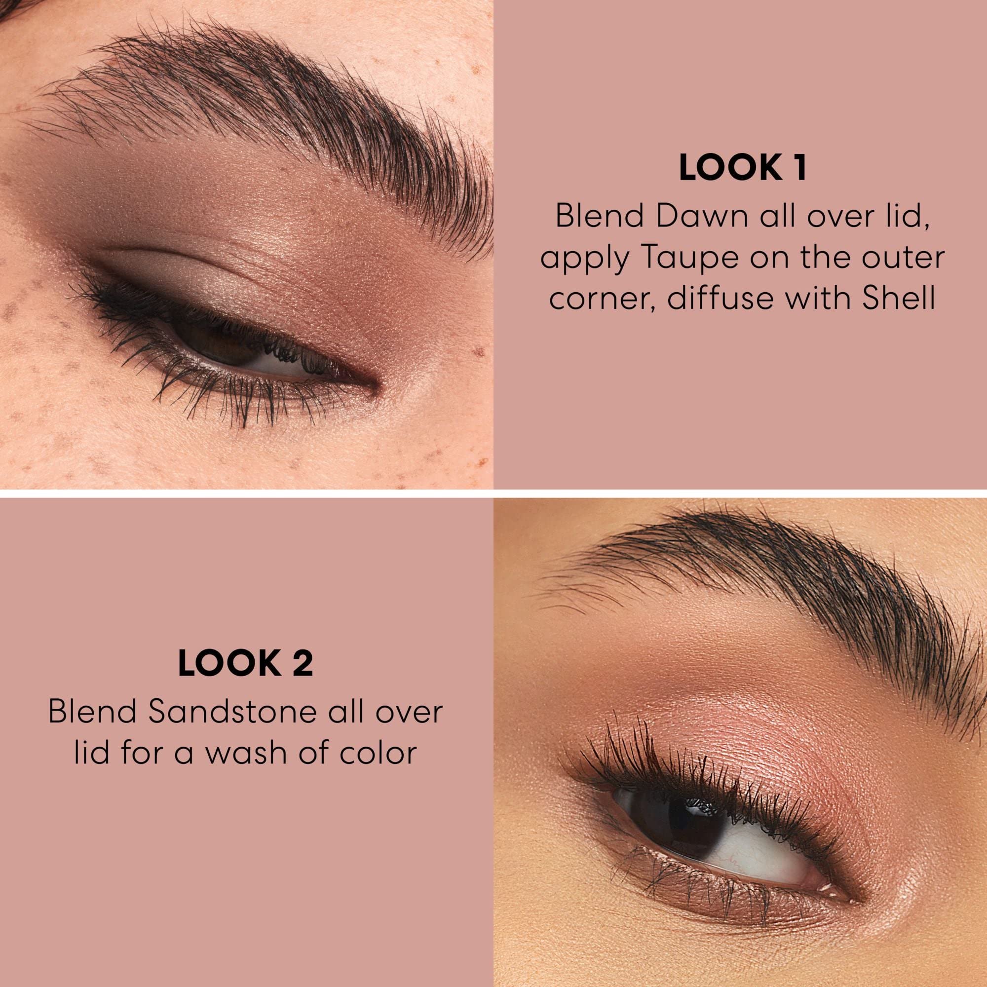 bareMinerals Mineralist Eyeshadow Palette Ultranatural sensitive eyes close-up indicates suitability for sensitive eyes and lenses.